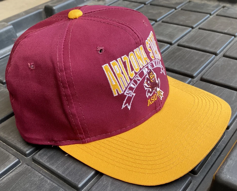 EUC Vintage 90s Arizona State Sun Devils The Game Youngan Snapback Hat Cap Glued - Image 2 of 4