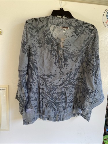 Cold Water Creek Vine Burnout Jacket Blue XL New - Picture 6 of 6