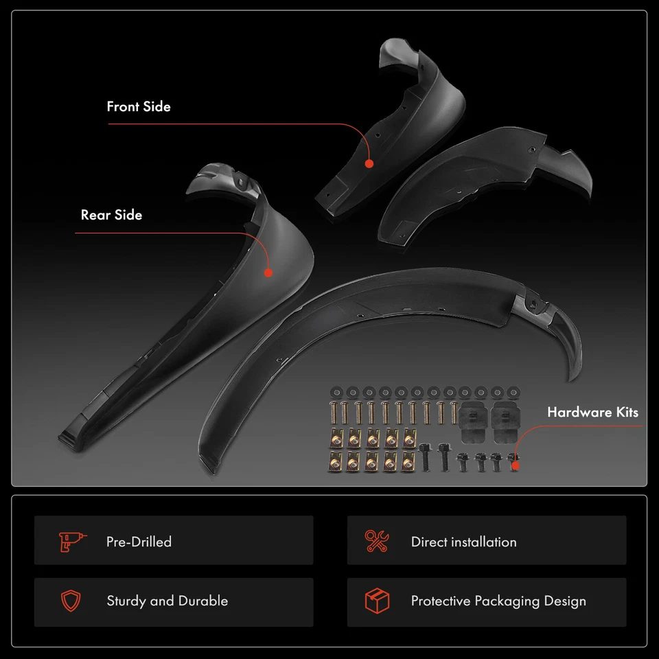 4x Protetores contra respingos dianteiros e traseiros para-lamas para Mazda Miata 1990-1997 - Imagem 3 de 4