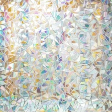 Privacy Film, Rainbow Clings, 3D Decorative Window Vinyl, Stained Glass Decals
