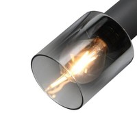 E14 Lampenschirm Glas Ersatzglas Ersatzschirm Tischlampe Smoke Grau Lampenglas