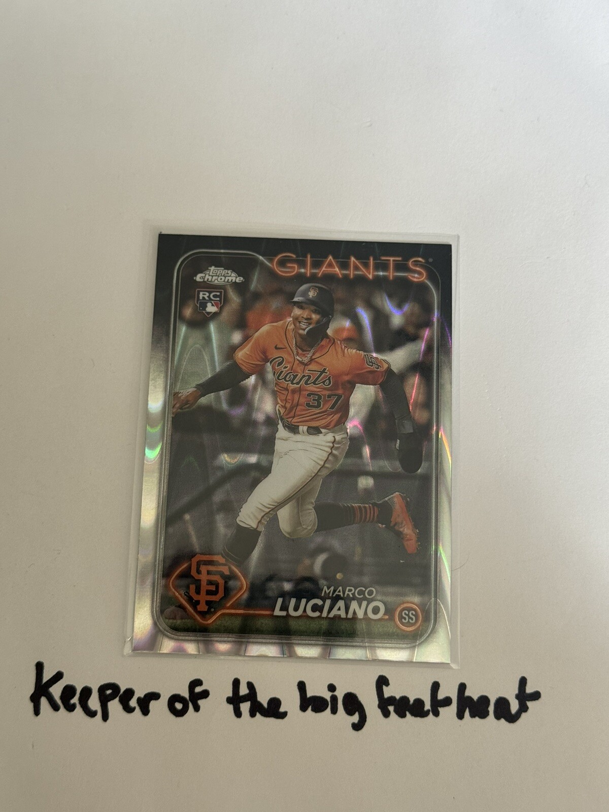 2024 Topps Chrome Marco Luciano Rookie RC Raywave Refractor #210 - Giants