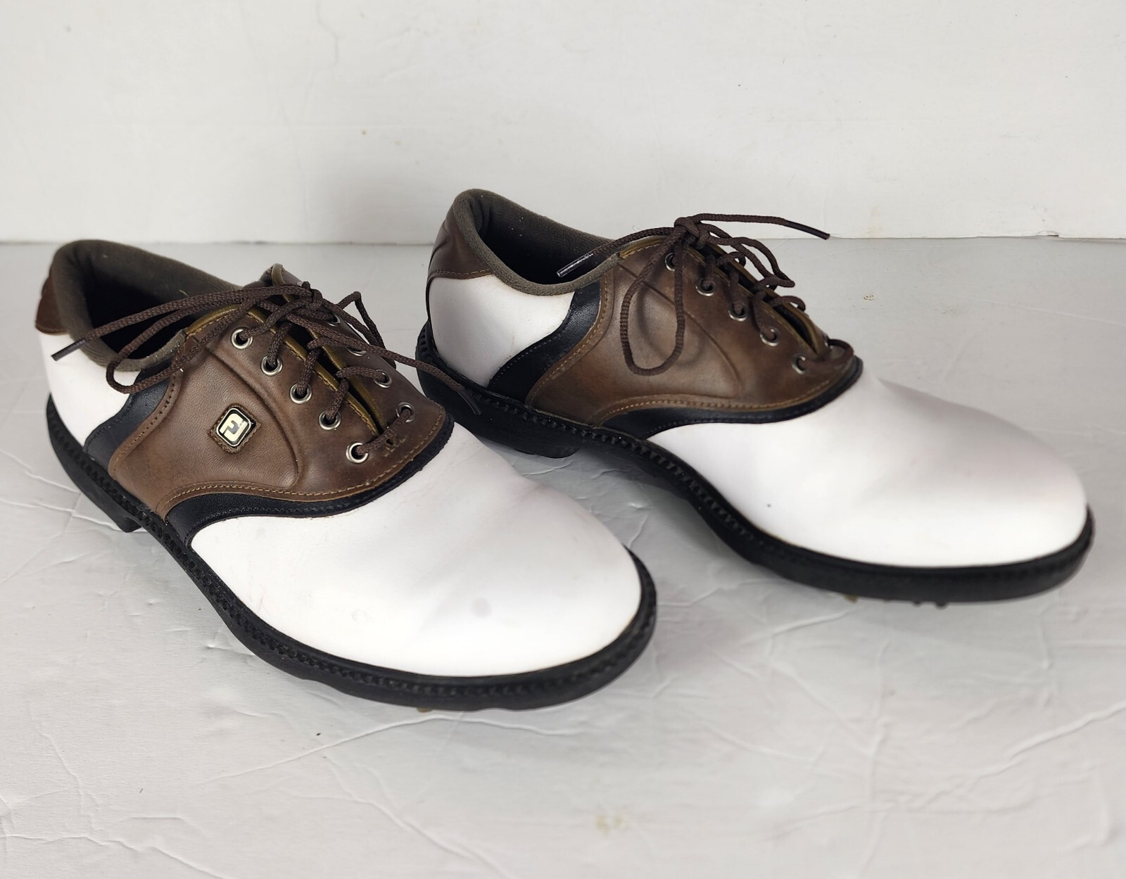 FootJoy Mens Brown And White Golf Shoes Size 8 M eBay