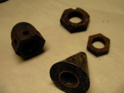 4 Vintage Bronze Brass Steel Aluminum Propeller Rowboat Motor Boat Outboard Nuts