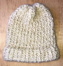 Handmade Knit Children's Hat-Kids-Beanie-Stocking Cap-Knit-Beige-Winter-Fashion