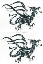 LOT 2 - DRAGON TRIBAL DESIGN 9988 Temporary Tattoo
