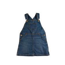 Vintage 90s Wrangler Toddler Girls Denim Overall Jumper Dress Skirtall 3T