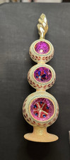 RARE Christopher Radko MIDAS TOUCH Lilac Triple IDENT Reflector Finial 99-917-0
