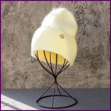 NEW Balaclava Rabbit Fur Beanies Soft Warm Fluffy Winter Hat for Women Angora