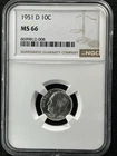 1951-D  10C Roosevelt Dime NGC MS66    8699812-008