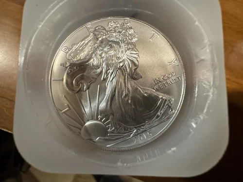 ASE AMERICAN SILVER EAGLES US MINT ROLL OF 20 2015 UNCIRCULATED .999 FINE SILVER