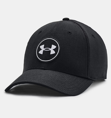 Under Armour UA Golf  37 Stretch Fit Mens Fitted Hat - Black & White - Spieth