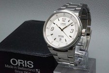 *Near MINT* ORIS 7560 WILLIAMS F1 Day Date Silver Dial Automatic Men's Watch 3