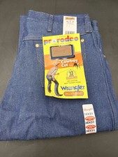 VTG Wrangler Jeans Mens 36x31 Blue Cowboy Cut Original Pro Rodeo Denim USA 13MWZ