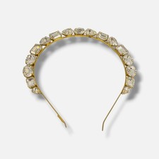Lelet NY Women's Gold Crystal Headband One Size