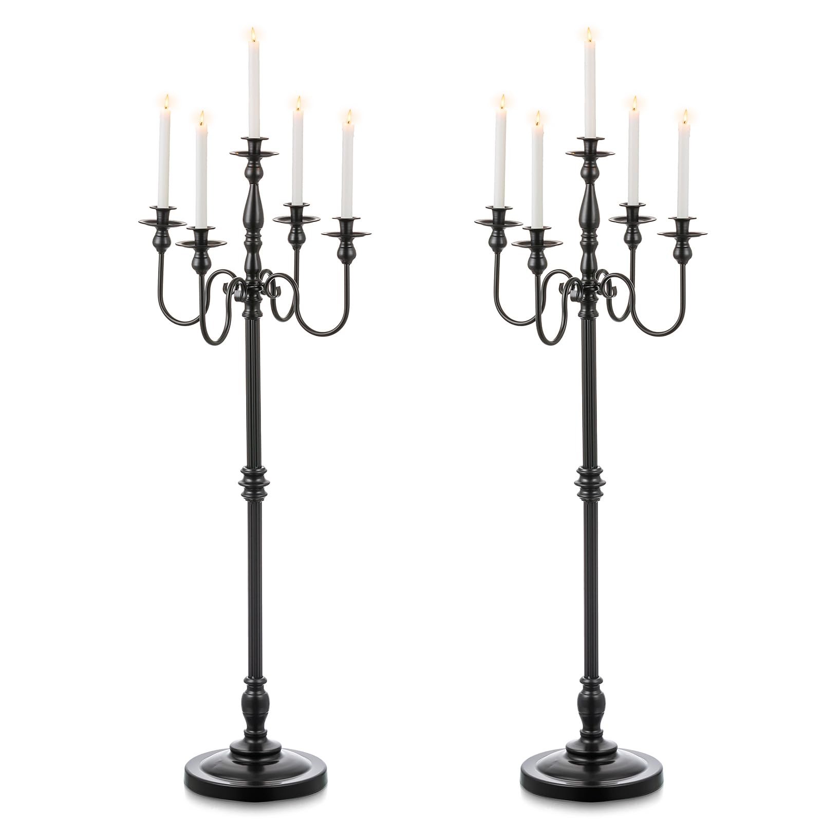 : 48 Inches Black Candelabras Set Of 2 Hallowee...