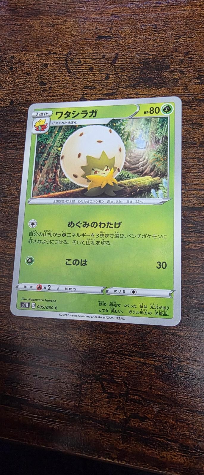 Eldegoss 005/060 Common Shield Pokemon Japanese Near Mint