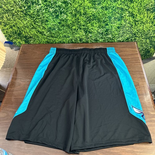 2018-19 NBA Charlotte Hornets Basketball Team Issued Shorts Black/Teal Size 2XLT - Picture 5 of 5