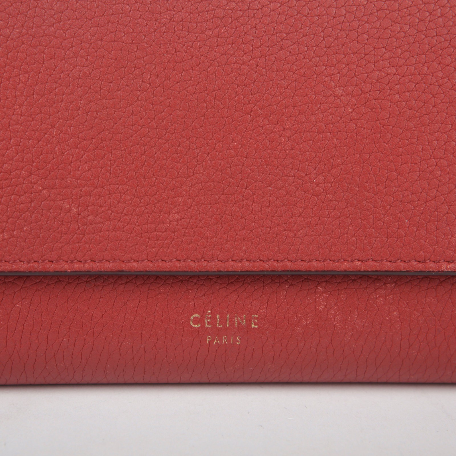 Celine 101673 Red Leather Multifunction Long Wall… - image 2