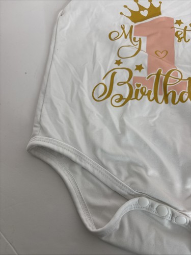 Body fille 9-12m Bb My1er anniversaire et jupe tutu rose Bb - Photo 6/12