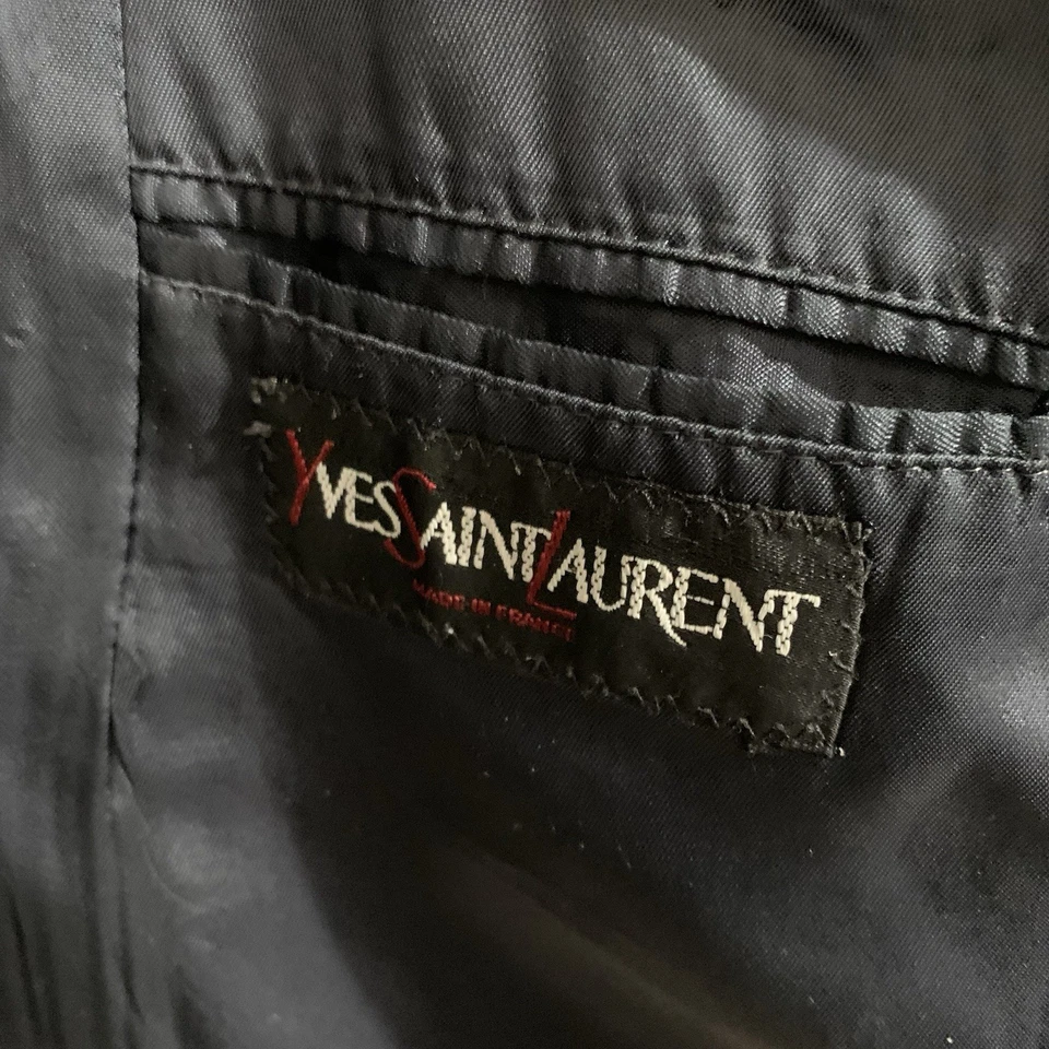 Blazer Yves Saint Laurent YSL Hombres Doble Pecho Botones Dorados Foto 3 de 4