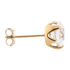 ESTATE SINGLE SOLID 14K YELLOW GOLD 7.1mm 1.25ct CZ STUD EARRING #7974 — photo 2