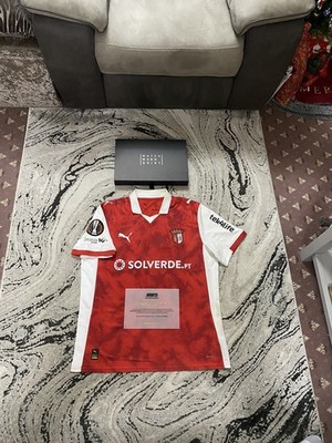 SC Braga Match Worn Signed Diego Rodrigues #50 Home Football Shirt 2025/26 COA
