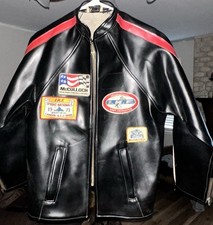 Vintage 1960-1970s AZUSA Engineering kart Racing Vinyl Jacket With Patches.