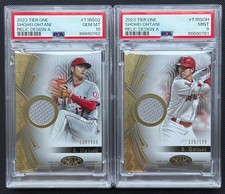 PSA 10&9 Shohei Ohtani 2023 Topps Tier One Relic Card 2 card MLB Baseball Japan
