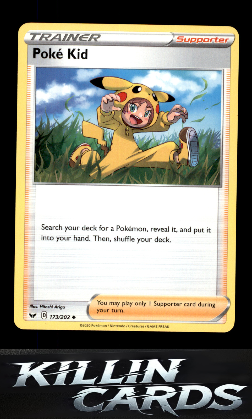 Poke Kid 173/202 Pokemon Uncommon SWSH01: Sword & Shield Base Set Card NM