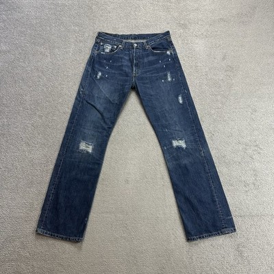 LEVIS 501 Herren Jeans Vintage Hose W32 L32 Regular Straight 19506 Blau Denim