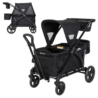 Baby Trend Expedition 2-in-1 Stroller Wagon PLUS, Ultra Black - Wie Neu