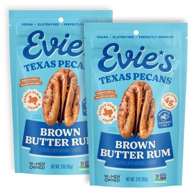 Brown Butter Rum Pecans - Roasted Texas Pecan Snacks - Healthy, Non-GMO, Glut...