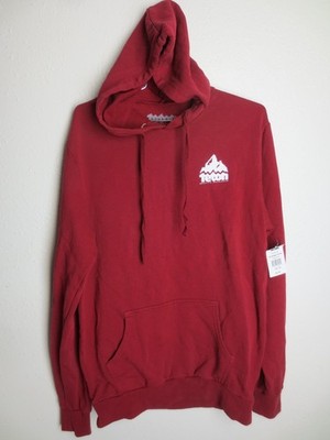 New Teton Gravity Research 1996 Logo Badge Hoody Small Tibet Red TGR Sweatshirt