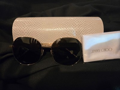 Brand New Jimmy Choo Astra/F/SK 000 Gold Sunglasses 58-17- COA Entrupy