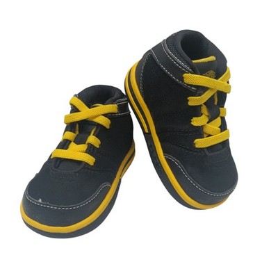 Jordan Toddler Sneakers Black Yellow Lace Up Shoes Size 4C