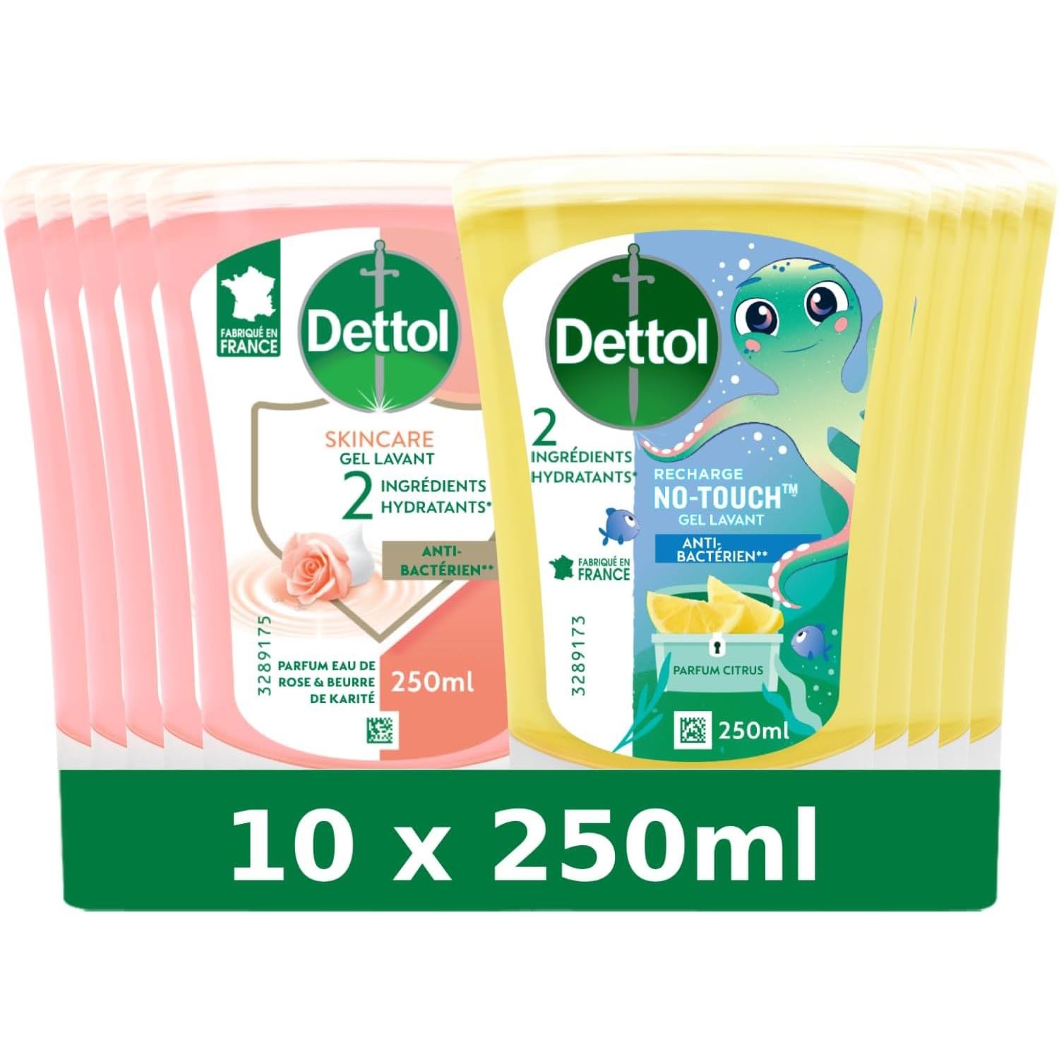 Dettol Savon Liquide Mains No-Touch élimine les bactéries sans assécher la peau