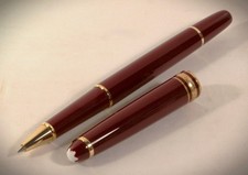 Montblanc 163 Meisterstück Bordeaux Gold - Rollerball + Refill. Senza Custodia