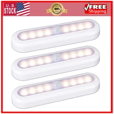 3 Pack 7” Motion Sensor Lights Indoor Battery Operated, Stick on LED Light