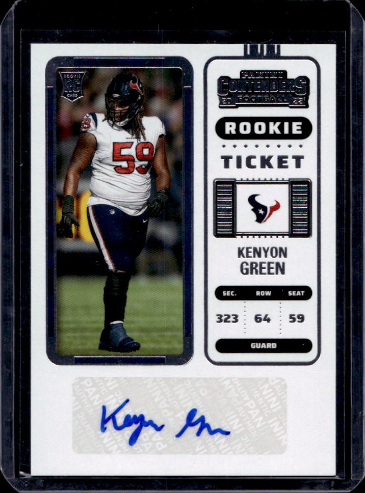 Kenyon Green Panini Contenders #149 Autograph