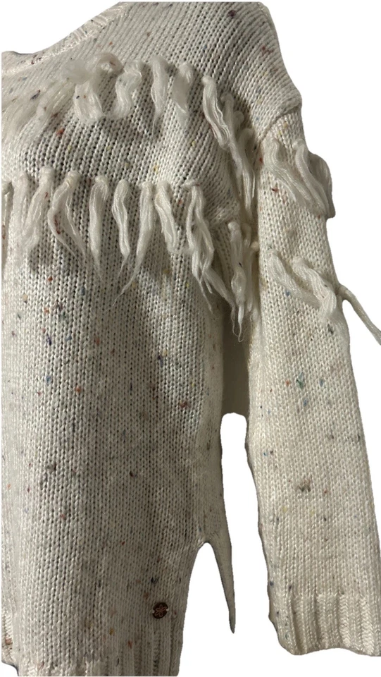 Suéter túnica 435 Matilda Jane niñas flecos blanco con manchas de color talla 10 Foto 2 de 4