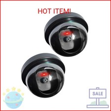 Fake Camera Security Dummy with Red Flashing LED Light - Realistic Indoor/Outdoo