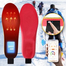 Cordless Heated Shoe Insoles APP Control Adjustable Temperature Rechargeable New