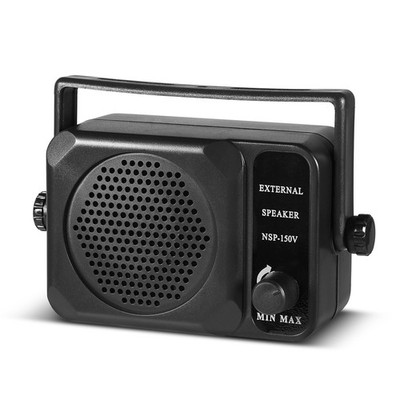 1PC Mini Portable 3.5mm External Speaker For / Car Two Way Radio Bl SET