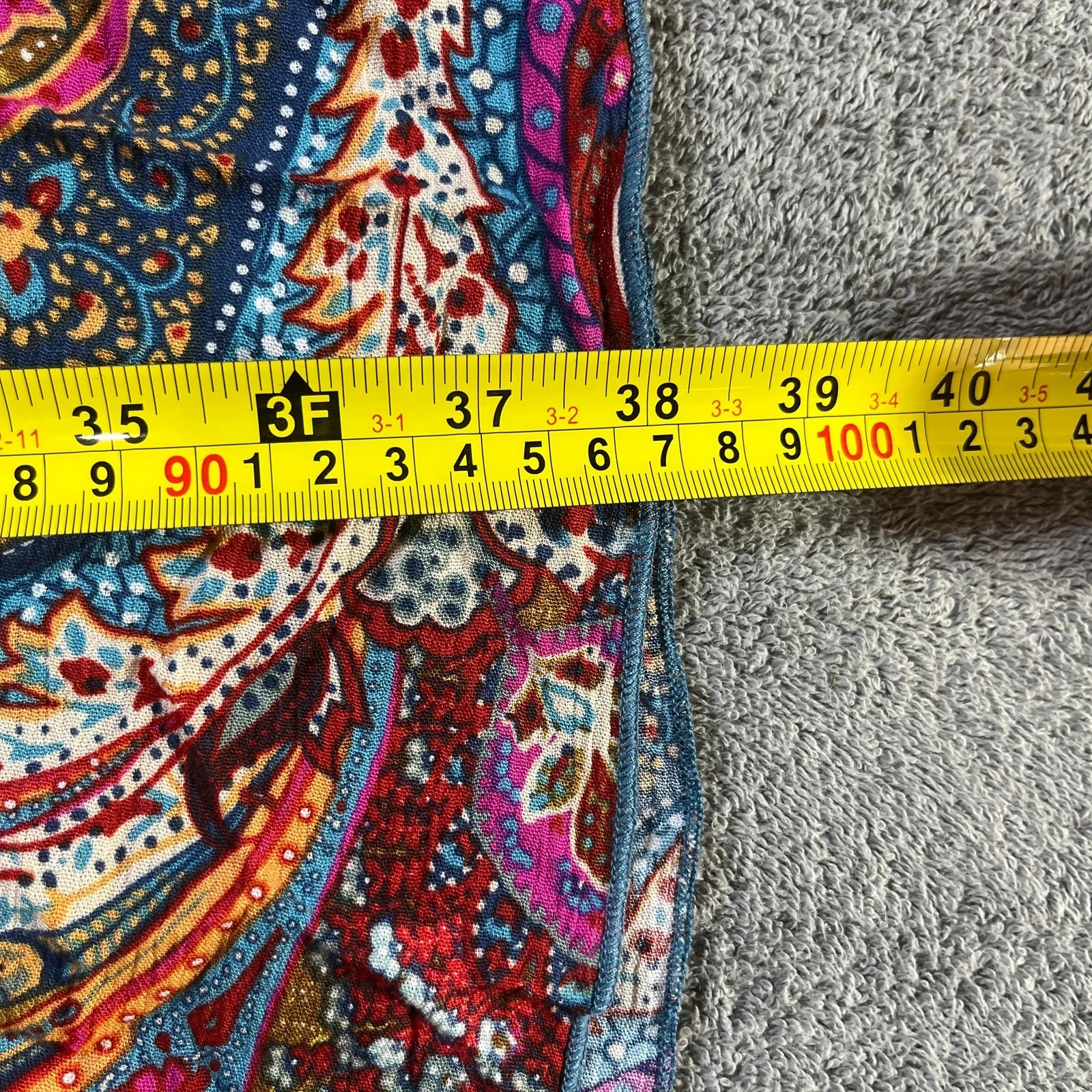 VETEMENTS Camille & Co. Abito donna XL multicolore paisley a strati maniche a campana boho hippie