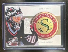 2003-04 In the Game VIP Sophomores Relic Ryan Miller