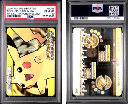 PSA 10 2025 CERT DRAGONITE/JOLTEON 2004 POKEMON JPN E BATTLE FRLG PIKACHU #A028