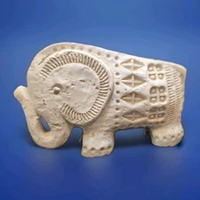 MCM Flavia Bitossi Rimini White Elephant Pottery Figurine Made In Italy  