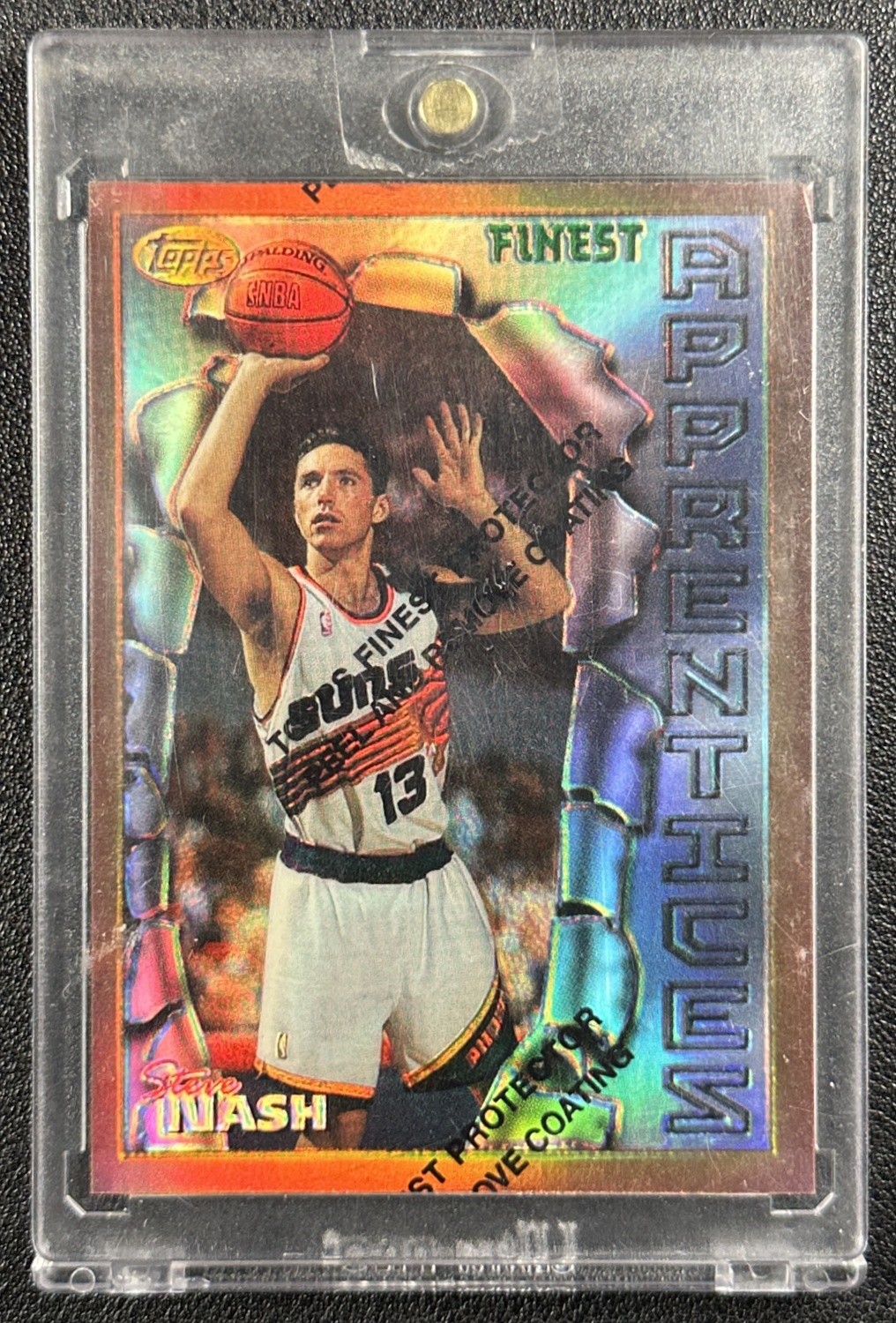 STEVE NASH 1996-97 TOPPS FINEST 75 ROOKIE APPRENTICES BRONZE REFRACTOR W COATING