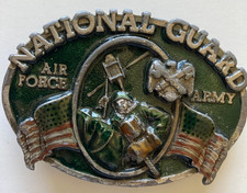 National Guard Air Force  Army Belt Buckle Metal USA MADE